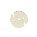 Button washers are used to secure prong and wire-eye buttons in tufting project from H and R Fabrics.