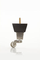 Black Square Wood Funiture Leg With Caster