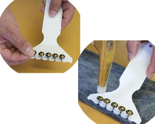 Set up to 5 nails head to head at one time without damaging the furniture or your fingers