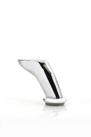 Faceted Metal Nickel Finished Furniture Leg