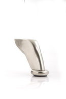 Faceted Metal Brushed Nickel Finished Furniture Leg