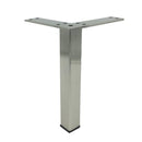 Square Brushed Nickel Metal Furniture Leg