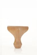 Unfinished Queen Anne style wood furniture leg