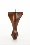 Walnut finished Queen Anne style wood furniture leg