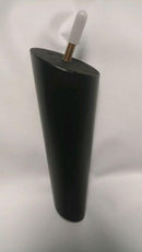Black finished turned tapered wood furniture leg