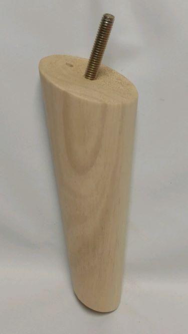 Unfinished turned tapered wood furniture leg