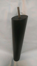 Black finished turned tapered wood furniture leg