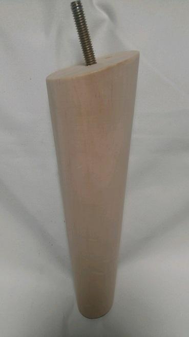 Unfinished turned tapered wood furniture leg