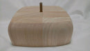 Unfinished square bun feet style wood furniture leg