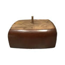 Walnut finished square bun feet style wood furniture leg