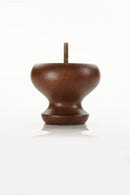 Wood Furniture Leg - Round 3.25” Walnut