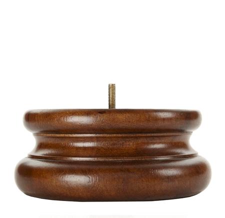 Wood Furniture Leg - Round Turned Tapered 3” Walnut