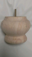 Unfinished Round Turned Tapered Wood Furniture Leg