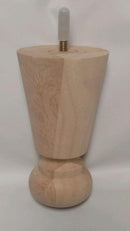 Unfinished Round Turned Tapered Wood Furniture Leg