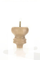 Unfinished Round Turned Tapered Wood Furniture Leg