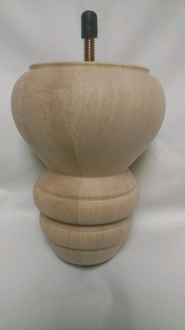 Unfinished Round Turned Tapered Wood Furniture Leg