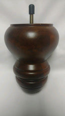 Walnut Round Turned Tapered Wood Furniture Leg