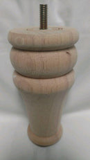Unfinished Round Turned Tapered Wood Furniture Leg