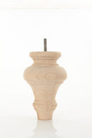 Unfinished Round Turned Tapered Wood Furniture Leg
