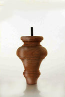 Walnut Round Turned Tapered Wood Furniture Leg