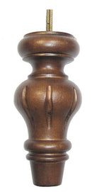 Walnut Round Turned Tapered Wood Furniture Leg