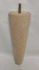 Unfinished Round Turned Tapered Wood Furniture Leg