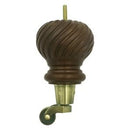 Walnut Round Turned Tapered Wood Funiture Leg With Caster