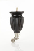 Black Round Turned Tapered Wood Funiture Leg With Caster
