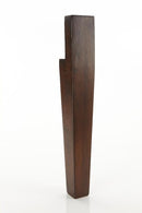 Walnut finished tall chair back wood furniture leg